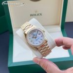 ROLEX Day-date Replica with Gold Case 904L Steel 2836 Automatic Movement High Quality 41mm 36mm White Watch